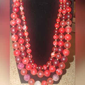 Red LC red statement necklace
